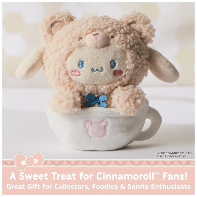 GUND Sanrio Official Hello Kitty and Friends Cinnamoroll Caf� Latte Teddy Bear Plush, Collectible Plush Toy, Stuffed Animal for Ages 1 and Up, 6�