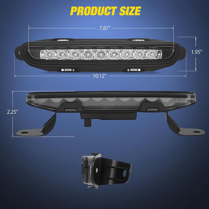 Nilight Third Brake Light Tail High Mount 3rd Stop Lights Smoked Lens Compatible with Dodge Charger 2006 2007 2008 2009 2010 Car Rear Center Cab Lamp