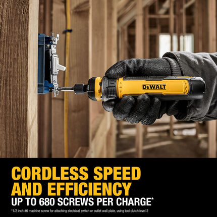 Destornillador inalámbrico DEWALT USB recargable con control FLEXDRIVE y juego de puntas de destornillador, destornillador eléctrico inalámbrico con luz LED (DWHT66719)