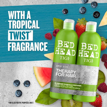 TIGI BED HEAD 2X750ML DUO SHAMPOO & CONDITIONER RE-ENERGIZE