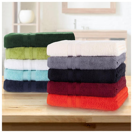 Ensemble de 6 serviettes de qualité supérieure en coton premium, absorbantes et ultra douces, avec double bordure unique en nid d'abeille, anthracite