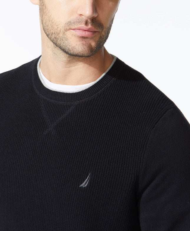 Pull côtelé Nautica pour homme, noir véritable, TG