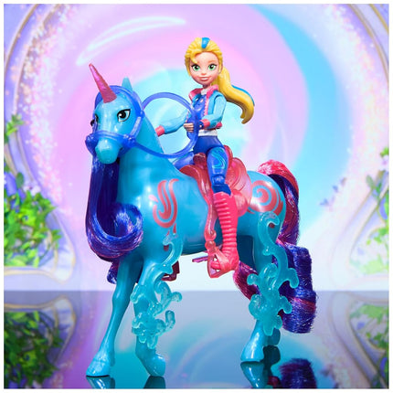 Unicorn Academy, Isabel & River Power of Friendship Set with Translucent Saddle and 2 Power Accessories, Dolls and Unicorn Toys for Girls Aged 4 and up, Metallic