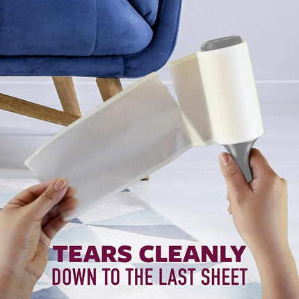 Scotch-Brite Everyday Clean Lint Roller Refill, 3 Rolls x 56 Easy Tear Sheets 168 Sheets in Total - Works Great on Pet Hair, Clothing, Furniture and More, White