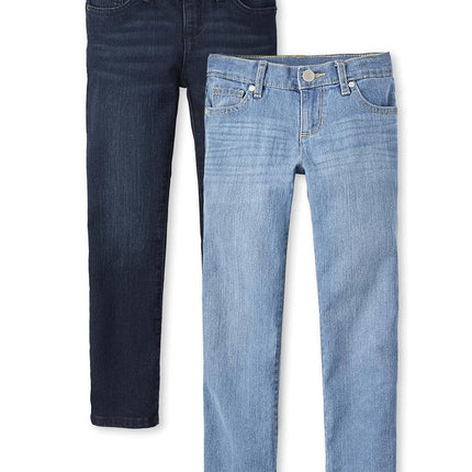 The Children's Place Jeans para Niñas, Paquete de Dos - Multicolor - 5 Años