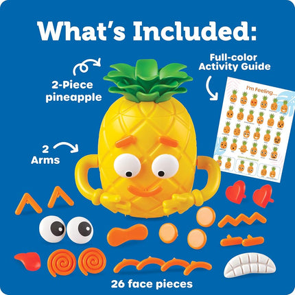 Learning Resources Big Feelings Pineapple, Ages 3+, Emotional Learning Toy, Social Emotional Playset, Build Feelings Faces with 26 Pieces
