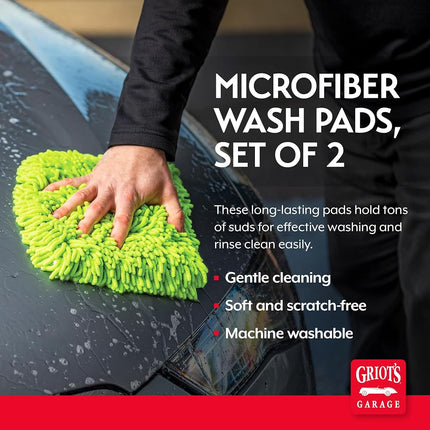 Griot's Garage Microfiber Wash Pads, Standard (Set of 2)