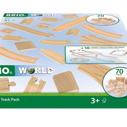 BRIO World Deluxe Track Pack for Kids, 70 Piece Wo