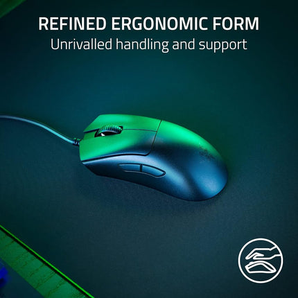 RAZER DeathAdder V3 Wired Gaming Mouse: 59g Ultra Lightweight - Focus Pro 30K Optical Sensor Fast Switches Gen-3 8K Hz HyperPolling 6 Programmable Buttons Ergonomic Speedflex Cable Black