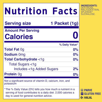 Splenda No Calorie Sweetener 1000 Individual Packets Value Pack (Net Wt. 2.2