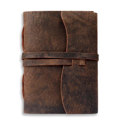 LEATHER VILLAGE Leather Bound Journal (7 inches X 5 inches, CHOCOLATE BROWN)