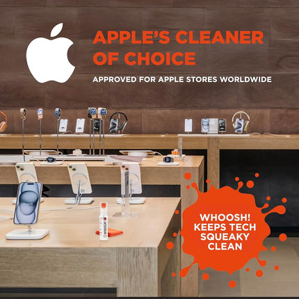 WHOOSH! Screen Cleaner Kit - Best for- Smartphones, iPads, Eyeglasses, Kindle, LED, LCD & TVs - Includes 3.4 Oz Bottle + 1 Premium Cloth