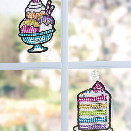 Creativity for Kids Big Gem Diamond Painting Kit - Create Your Own Sweets Stickers Diamond Arts and Crafts for Kids, Stickers and Suncatchers - Sweets Diamond Art for Kid