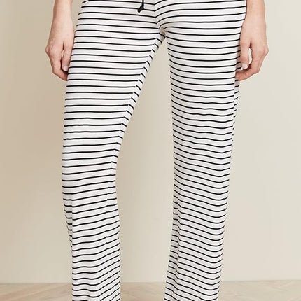 PJ Salvage Women's Basics Lounge Pant Pajama Bottom, Rayon Stripe, Large