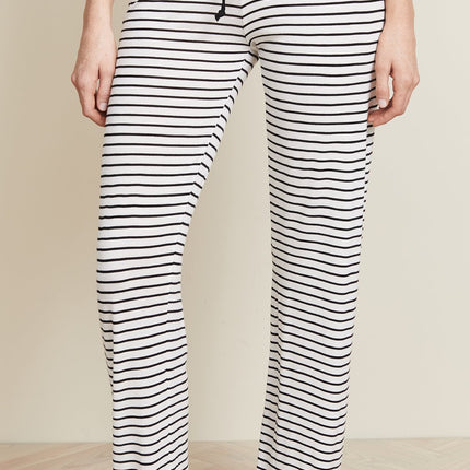 PJ Salvage Women's Basics Lounge Pant Pajama Bottom, Rayon Stripe, Large