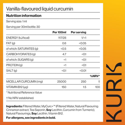 KURK Essential Turmeric Oil for Advanced Everyday Wellness (Vanilla) (30ml)