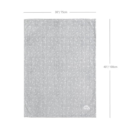 CREVENT 2Pcs 30''X40'' Cute Cozy Fluffy Warm Baby Blankets for Infants Toddlers' Bedding Crib Cot Stroller - Grey Cloud + Minky Dinosaur