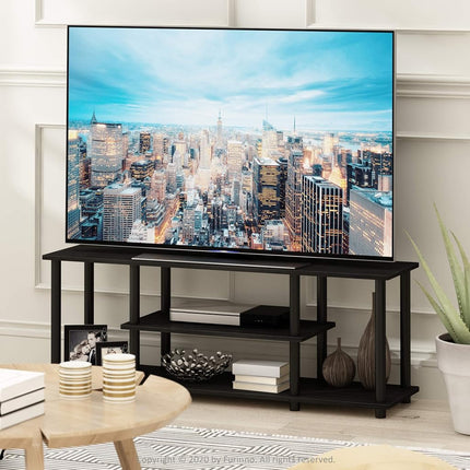 Furinno TURN-N-TUBE 3-Tier Tool-Free TV Stand, Walnut