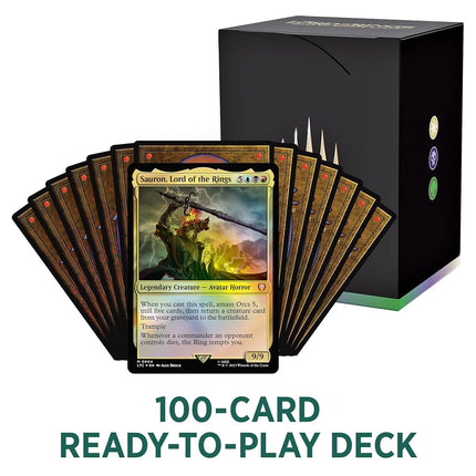 Magic: The Gathering The Lord of the Rings: Tales of Middle-earth Commander Deck - The Hosts of Mordor (100-Card Deck, 2-Card Collector Booster Sample Pack + Accessories)