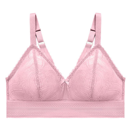 Glamorise Bramour Gramercy Luxe Lace Bralette Wirefree Bra 7012 (Women's & Women's Plus) Mauve