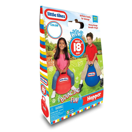 little tikes Bouncing Fun! Blue Hopper 9301B - Mega 18" Inflatable Heavy Gauge Durable Vinyl Ball - Deflates Easily for Storage - Exercise Learning Fun? YES - Use That Energy! for Kids Ages 4-8
