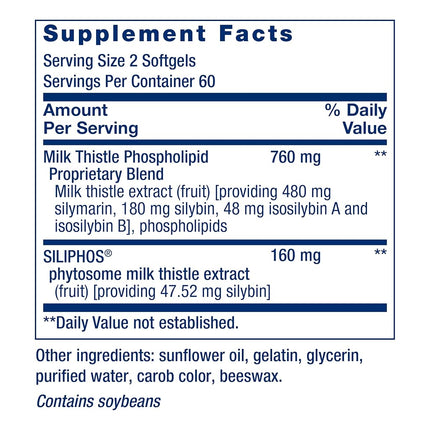 Life Extension European Milk Thistle-Advanced Phospholipid Delivery Softgels, 120 Count