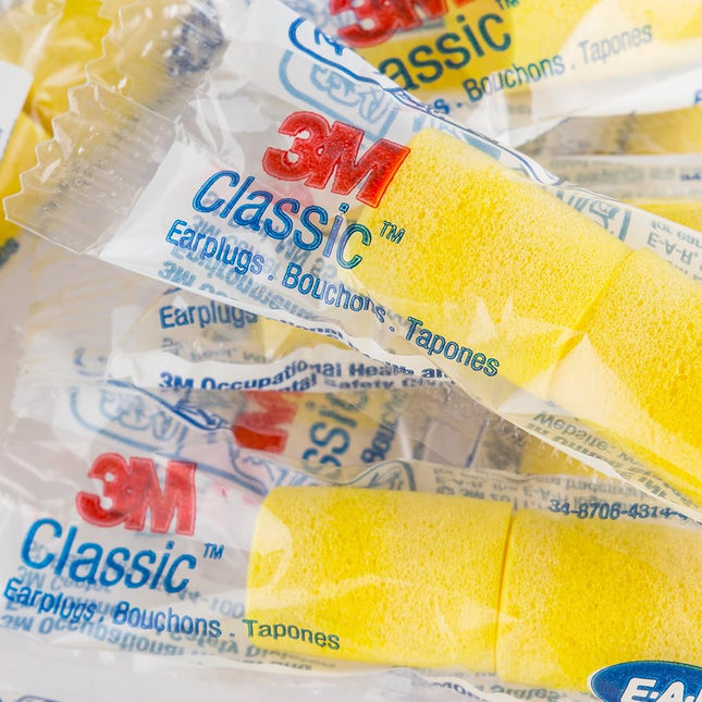 3M™ E-A-R™ Classic™ Earplugs 312-1201, Uncorded, Poly Bag, 2000 Pair/Case