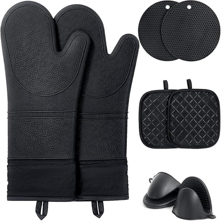 Funnydin Oven Mitts and Pot Holders Sets, 8pcs Pot