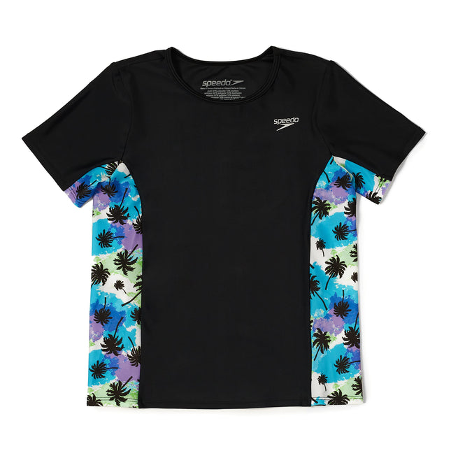 Speedo Girls' Uv Swim Shirt Short Sleeve Printed R