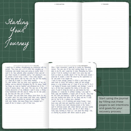 Clever Fox Addiction Recovery Journal – Addiction Treatment Planner & Workbook – Daily Sobriety Journal for Recovery Progress, A5 (Dark Green)