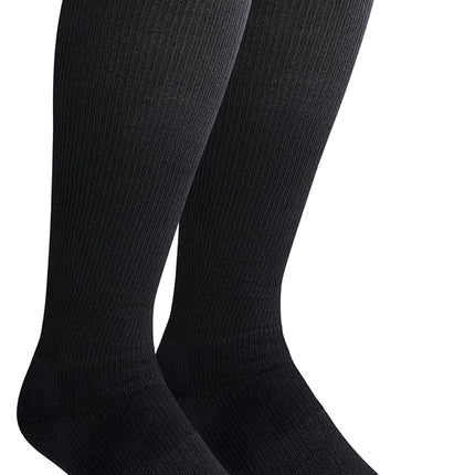 Dickies Men's Light Comfort Compression Over-The-Calf Socks, Available in M-XXL (2, 4 Pairs), Solid Black (2 Pairs), XL