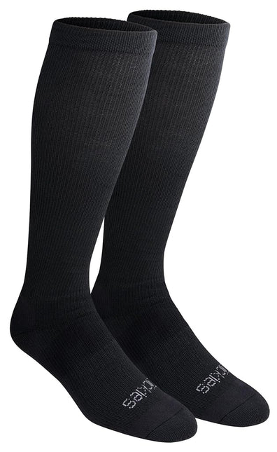 Dickies Men's Light Comfort Compression Over-The-Calf Socks, Available in M-XXL (2, 4 Pairs), Solid Black (2 Pairs), XL