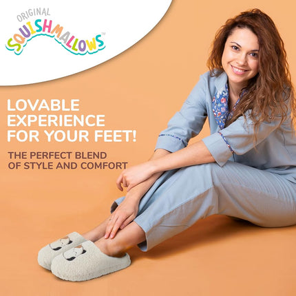 Squishmallows Kids Slippers and Womens Slippers Gifts for Women Extra Cozy Fuzzy House Slippers Slip On, Aqua, 13-14 Little Kid