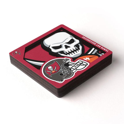 YouTheFan NFL Tampa Bay Buccaneers 3D Logo Series Magnets