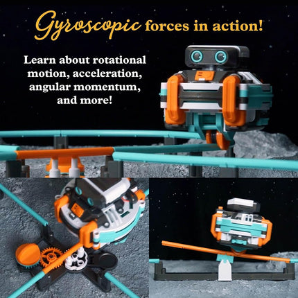 Thames & Kosmos RoboRails STEM Kit, Construct a Reconfigurable Robot Monorail System with Splitters, Cross Switch, Seesaw Mechanism, Modern-Day Model Train Set, Explore Physics & Gyroscopic Forces