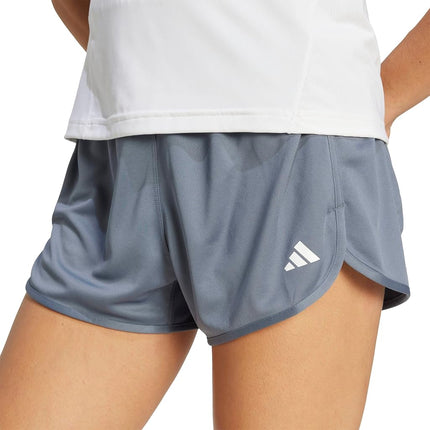 adidas Women's Pacer Essentials Knit High-Rise Shorts, Onix/White, L Long