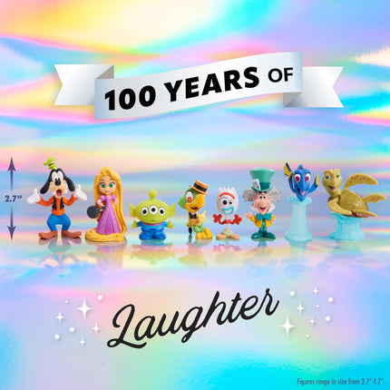 Paquete de 8 figuras de edición limitada Just Play Disney100 Years of Laughter Celebration Collection, juguetes para niños de 3 años en adelante