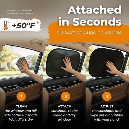 CARAMAZ Car Window Shade for Baby with Certified UV-Protection 2 Pack - 20"x12"