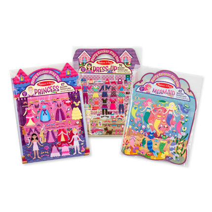 Melissa & Doug Puffy Sticker Activity Books Set: D
