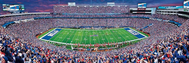 MasterPieces 1000 Piece Sports Jigsaw Puzzle - NFL Buffalo Bills Center View Panoramic - 13"x39"