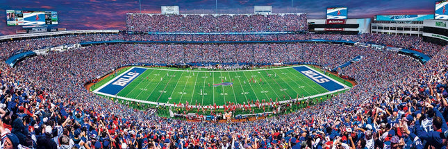 MasterPieces 1000 Piece Sports Jigsaw Puzzle - NFL Buffalo Bills Center View Panoramic - 13"x39"