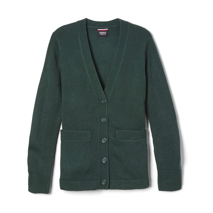 French Toast Boys Anti-Pill V-Neck (Standard & Husky) School Uniform Cardigan Sweater, Hunter Green, 6 7 US