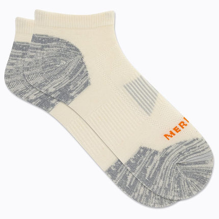 Merrell Unisex's Zoned Hiking Sock, Low Cut-Whisper White, Medium-Large
