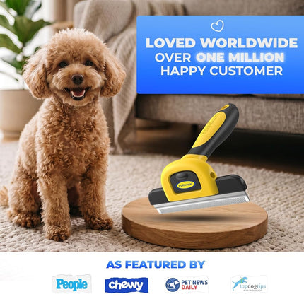 Pet Grooming Brush Effectively Reduces Shedding by Up to 95% Professional Deshedding Tool for Dogs & Cats…