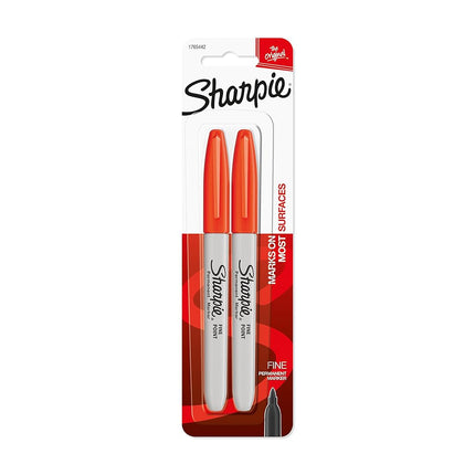 Sharpie Fine Point Permanent Markers, 2 Orange Mar