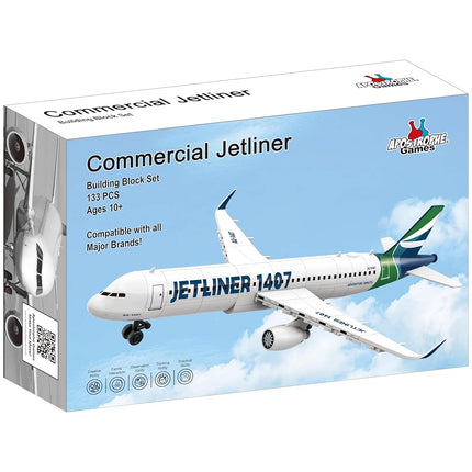 Commercial Jetliner Building Block Set - 133 Pcs - Air Force Toy Plane