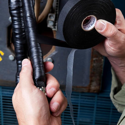 3M HT002001309 23 Scotch Splicing Electrical Tape, Self Bonding, Rubber, 19 mm x 9.15 m, Black