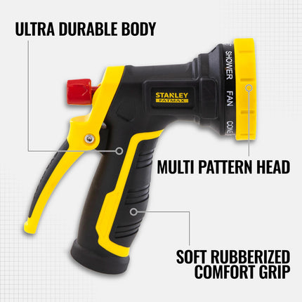 Stanley Garden BDS7496 FATMAX Heavy Duty 8-Pattern Spray Nozzle, Yellow