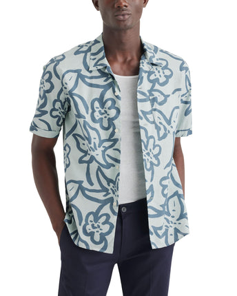 DOCKERS Mens Short Sleeve Camp Collar Shirt (Regul