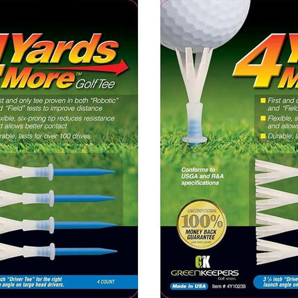 4 Yards More Golf Tees - Blue "Driver Tee" - 3 1/4